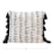 Hello Honey® Black & Cream Tufted Pillow with Tassels